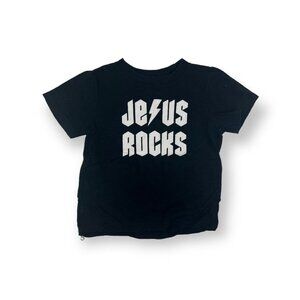 *SOLD* Small Shop 'Jesus Rocks' Black T-shirt
